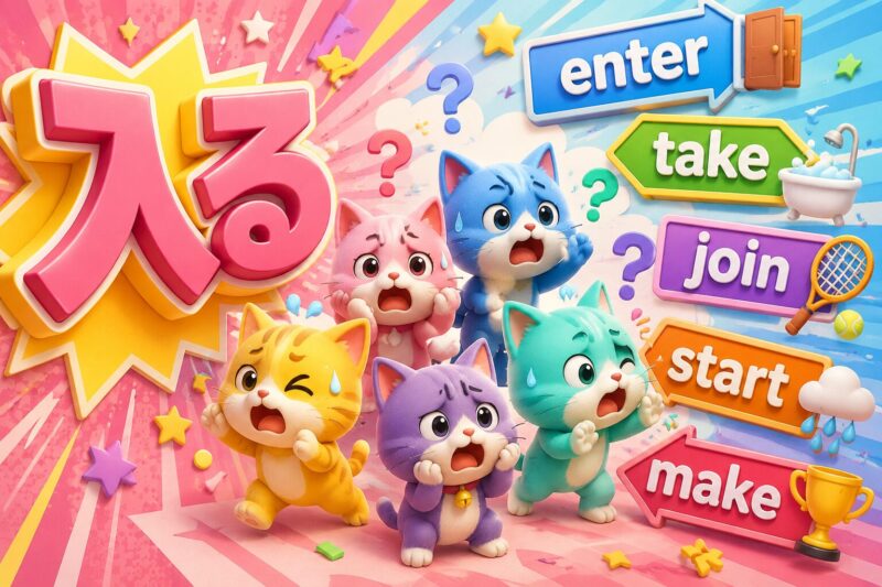 【日本語脳 vs 英語脳】「入る」は英語で？